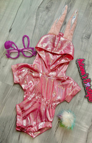 Ready to ship bunny pink romper (tail sold separately)